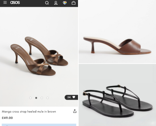 Top shoes from MANGO cover photo collage
