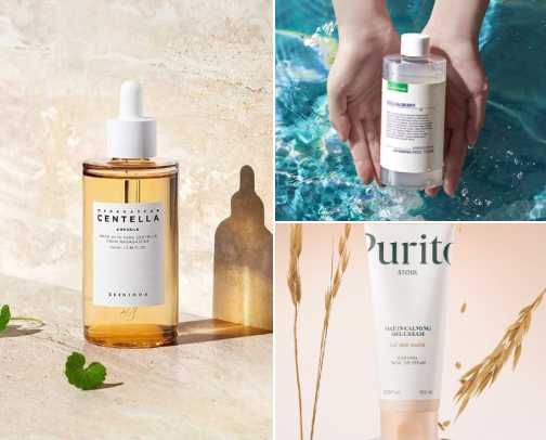 Fungal acne safe skincare products🧴 cover photo collage