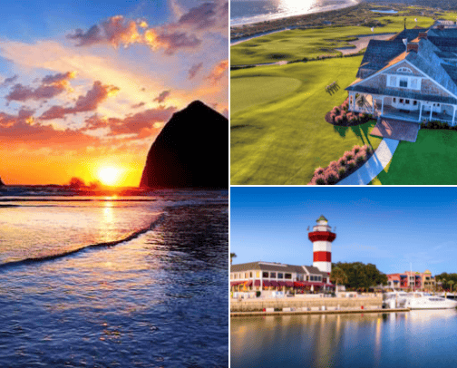 Great U.S. Summer Vacation Spots cover photo collage