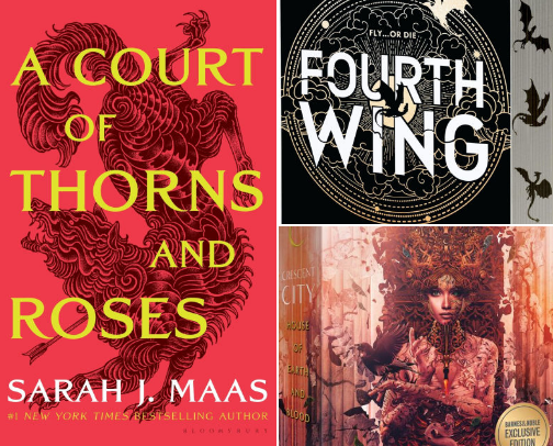 56 Best Romantasy & YA Fantasy Books & Series to Obsess Over (SJM, Fourth Wing, BookTok) cover photo collage