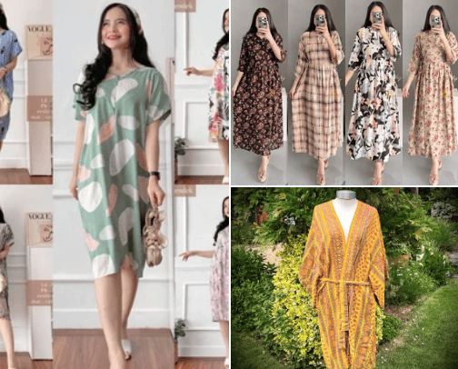 rekomendasi daster cantik yang nyaman dipakai cover photo collage