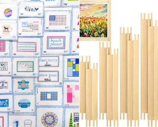 needlepoint needs!!! 🪡💕 cover photo collage