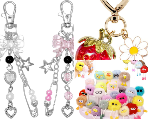 Keychain and Charm cover photo collage