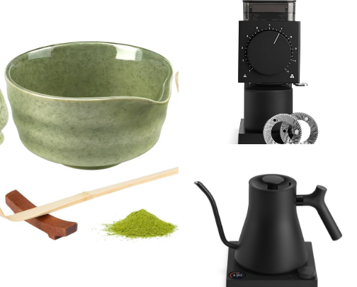 Products I use to make the best coffee & matcha at home! cover photo collage