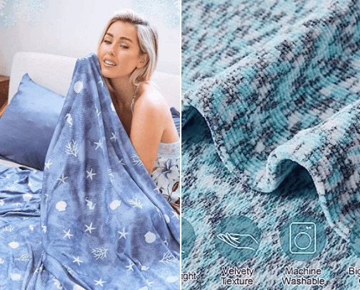 Blankets & pillows for summer and winter cover photo collage