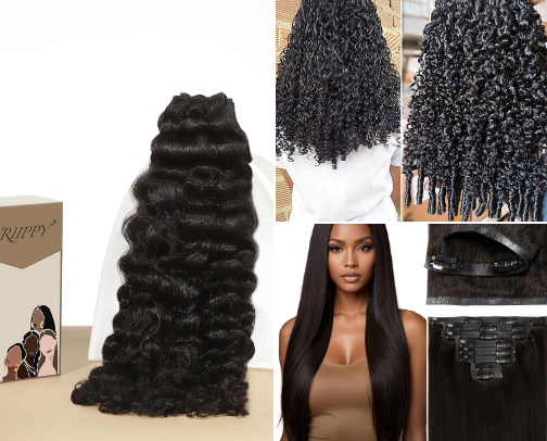 GO TO HAIR BRANDS | BUNDLES, CLIP INS & MORE cover photo collage