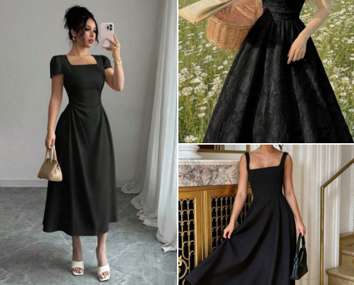 Black Midi Dresses for Women: 27 Elegant & Everyday Picks cover photo collage
