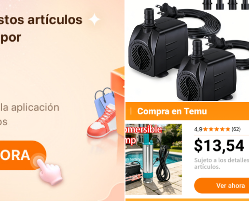 Catálogo Oficial: Equipos de Acuicultura y Bonos Temu 📊🐟 cover photo collage