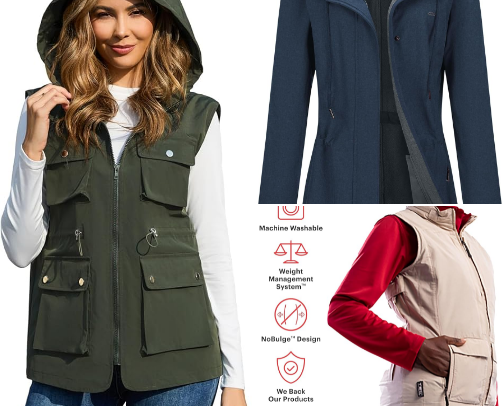 Best Travel Vests and Jackets for Women Who Want Hands-Free Travel cover photo collage