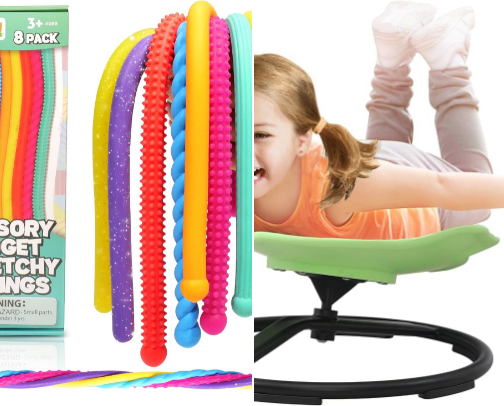 Sensory toys cover photo collage
