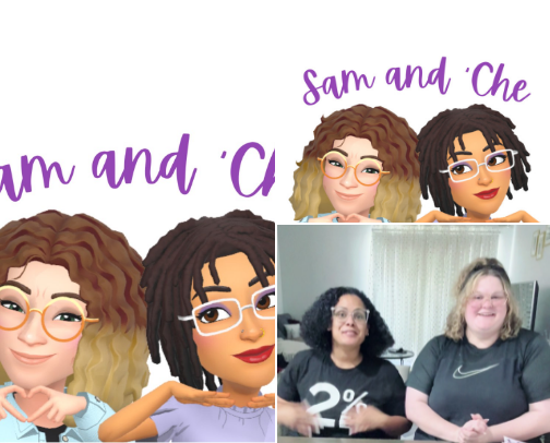Sam & ‘Che Podcast cover photo collage