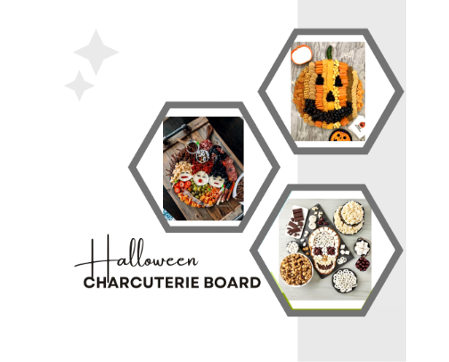Ghoulish Grazing: Creative Halloween Charcuterie Boards cover photo collage