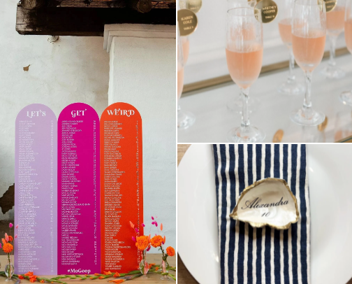 Take a Seat: Creative Wedding Chart Ideas cover photo collage