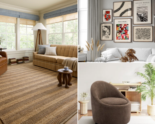 MODERN LIVING ROOM DECOR(Target + Wayfair) cover photo collage