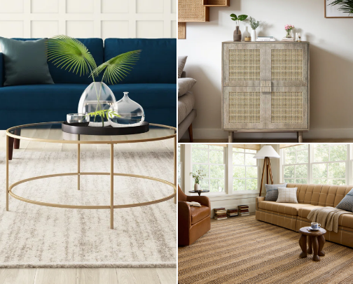 MODERN LIVING ROOM DECOR(Target + Wayfair) cover photo collage