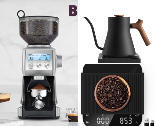 more espresso, less depresso — my favourite at-home coffee tools cover photo collage