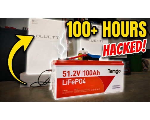 I HACKED Bluetti Fridge Power --- 100 Hours of Runtime! cover photo collage