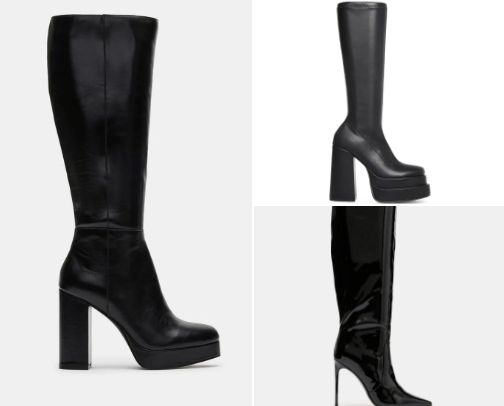 Winter shoes cover photo collage