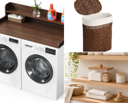 Canyon & Coast | Clean Laundry Room Organization cover photo collage