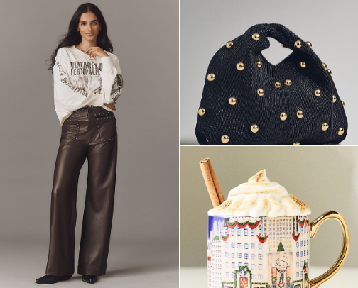 Anthropologie gift giving! cover photo collage