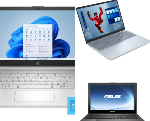 Laptop smartphone and accessories cover photo collage