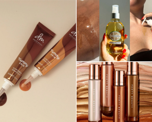 Your Fall Glow Kit: The Best Body Oils, Bronzers & Illuminators cover photo collage