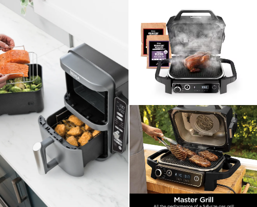Kitchen appliances and Outdoor Grills cover photo collage