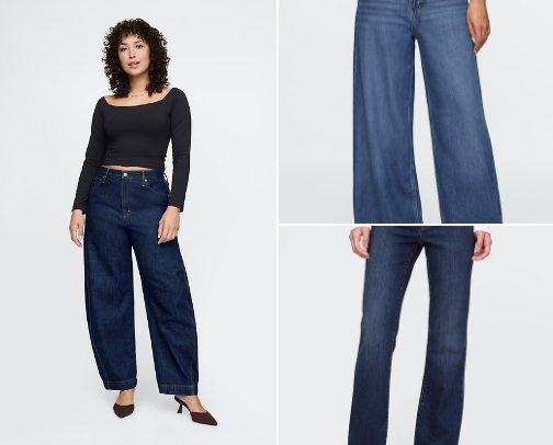 Your capsule wardrobe: denim edition (tall girl friendly) cover photo collage