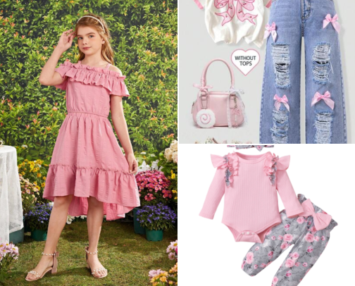 SHEIN Kids clothes essential cover photo collage