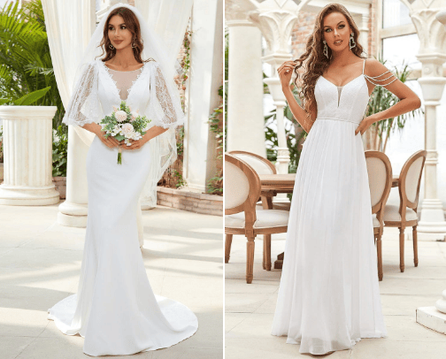 Your perfect wedding dress cover photo collage