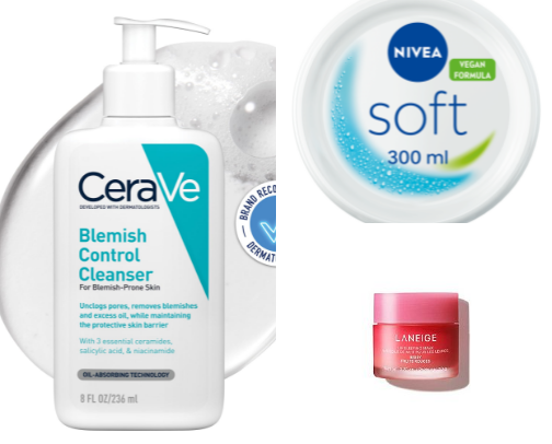 Good quality but affordable skincare cover photo collage