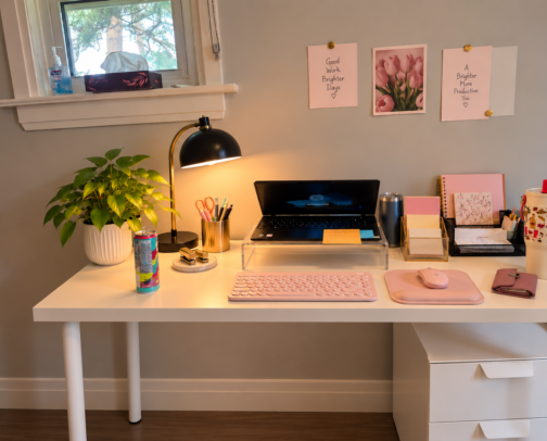 Cute & Affordable Office Desk Essentials cover photo collage
