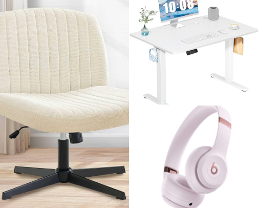 My cozy home office setup cover photo collage
