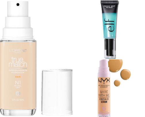 everyday drugstore glam 💋 cover photo collage