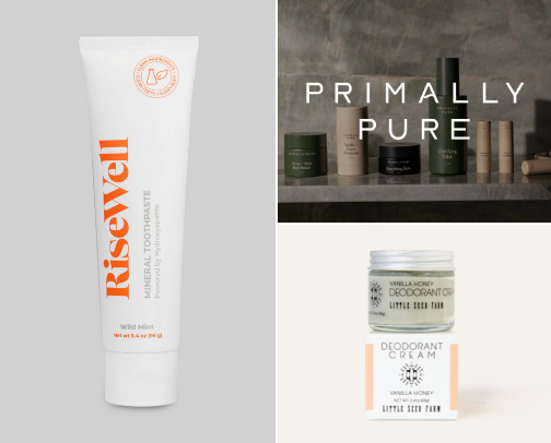 clean swap toiletries I don't leave home without cover photo collage