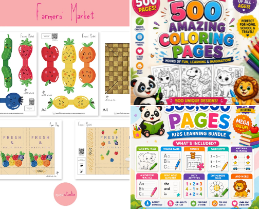 Digital Learning Activity For Kids cover photo collage