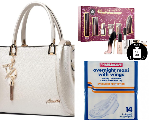Handbag essentials cover photo collage