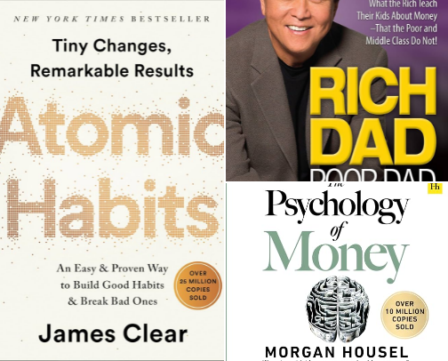 Books That Changed the Way I Think About Money & Success cover photo collage