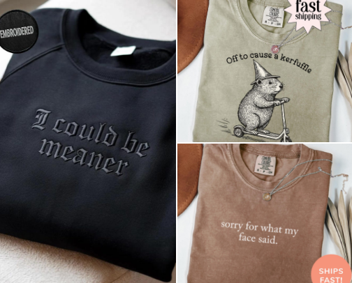 Shirts with Main Character Energy cover photo collage