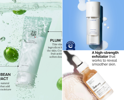 Fave Skincare Recs for Acne-Prone, Combination & Dehydrated Skin cover photo collage