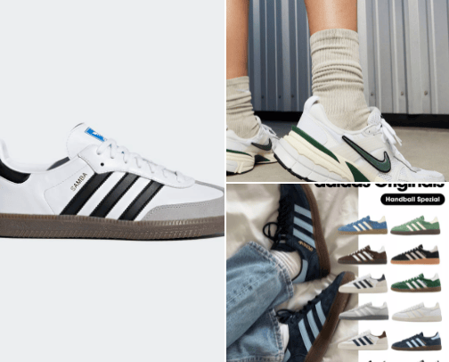 casual shoes cover photo collage