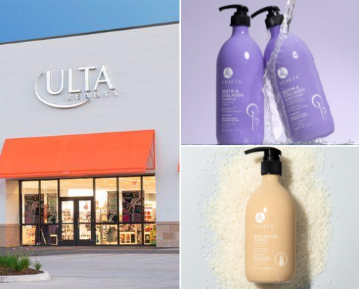 Beauty products cover photo collage