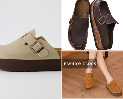 Fall/Winter clogs cover photo collage