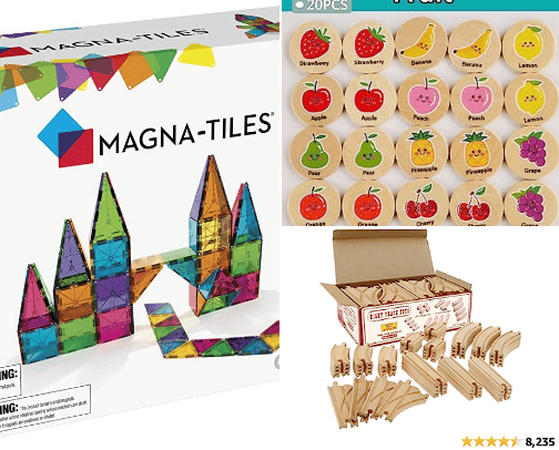 Favorite kid toys they actually play with cover photo collage