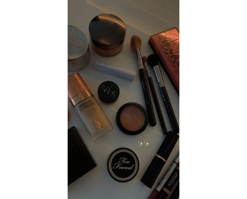 make up goodies 🤎 cover photo collage