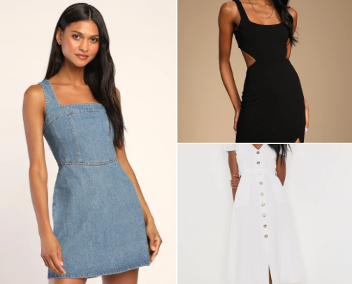 Casual dresses cover photo collage
