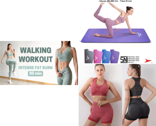Workout at Home: Get a Fresh and Healthy Body in an Effective Time cover photo collage