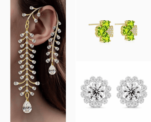 Earrings 😍 cover photo collage