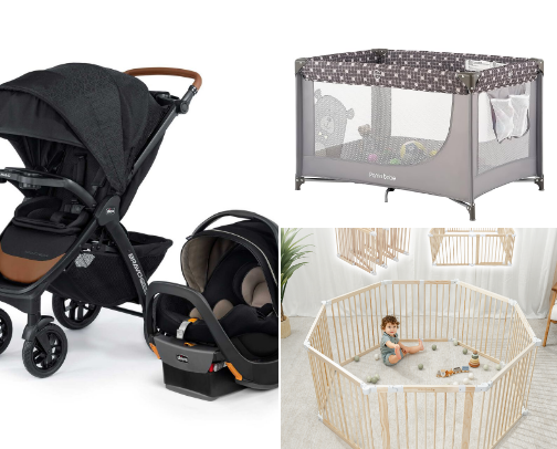 Under 1 year baby necessities cover photo collage