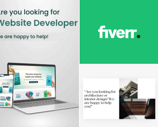 “How to Start Earning on Fiverr: Tips and Recommendations for Beginners 💼✨” cover photo collage